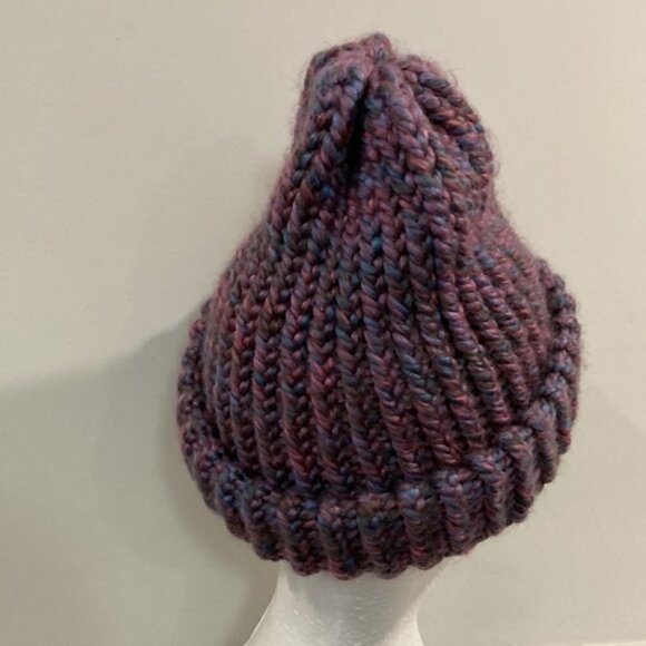 HANDMADE Purple soft loose knit cap hat beanie​​ - Picture 7 of 9